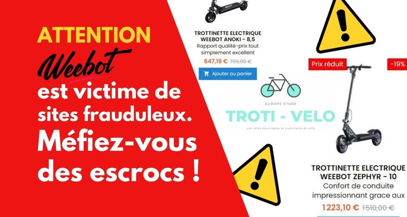 Mise en garde : des sites frauduleux usurpent l'identité Weebot - Weebot