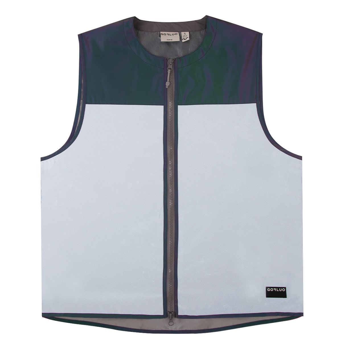 Gilet senza maniche riflettente con cerniera