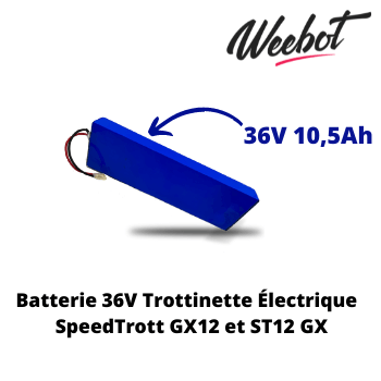 Batterie Trottinette Électrique 36V ST12 GX et GX12 - SpeedTrott (Batterie Uniquement) - Weebot