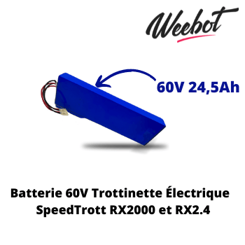 Batterie Trottinette Électrique 60V RX 2000 et RX 2.4 - SpeedTrott (Batterie Uniquement) - Weebot