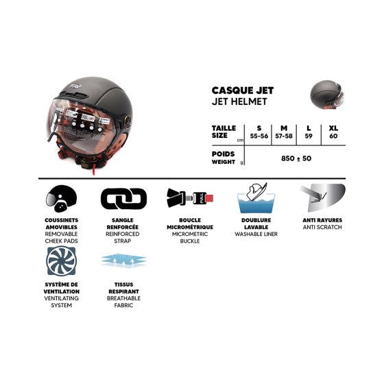 Casque de Vélo JET FRV Gris Graphite Mat - Weebot