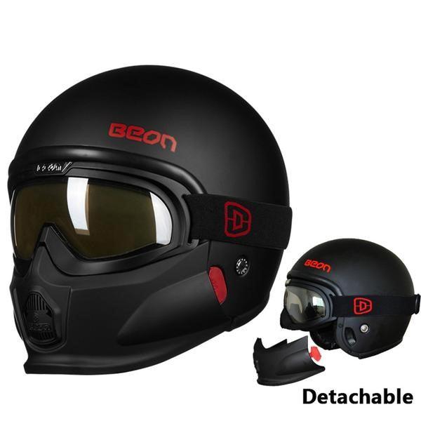 Casque Moto Modulable Intégral avec Lunettes BEON - Weebot