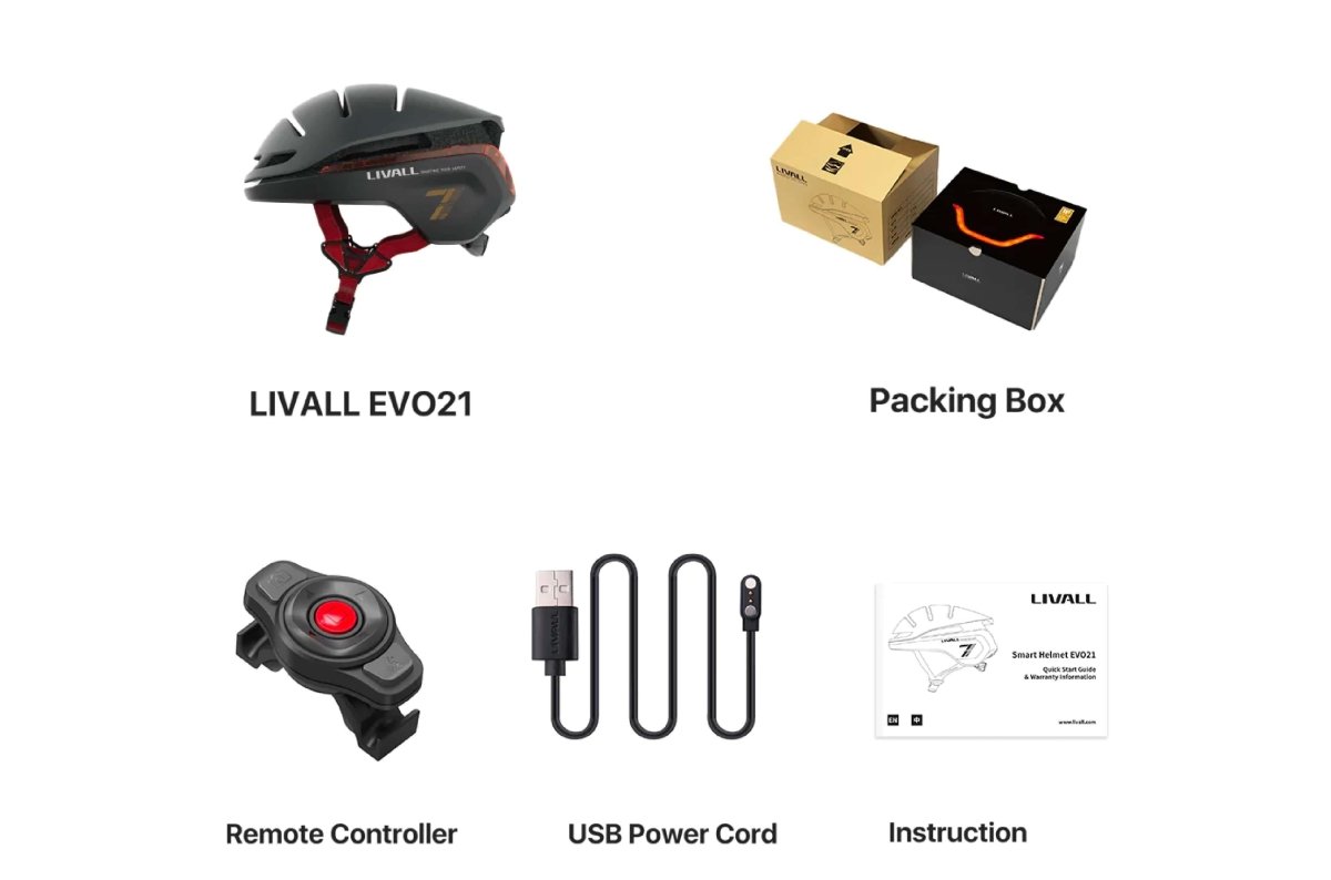 Casque ultra - connecté clignotant Livall EVO21 pour trottinette électrique - Weebot